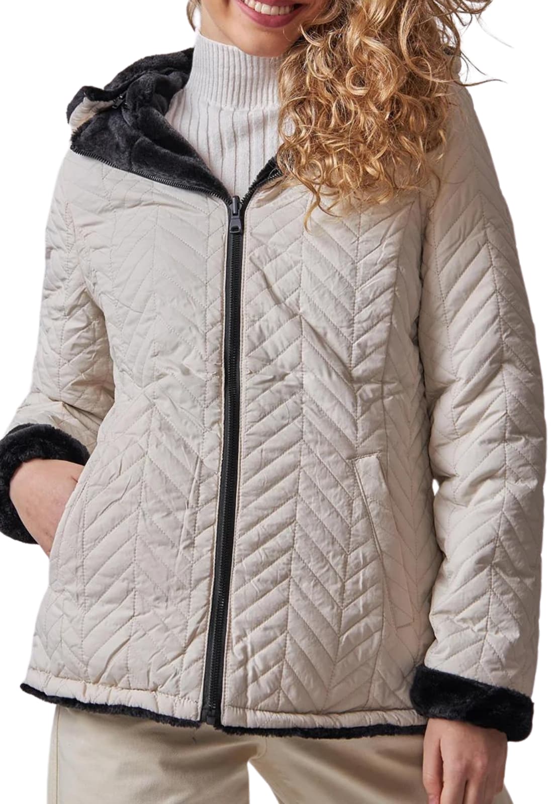Campera mujer reversible Calfury, camperas y abrigos importados en argentina al por mayor